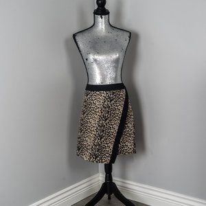NWOT Plum clothing leopard faux wrap skirt